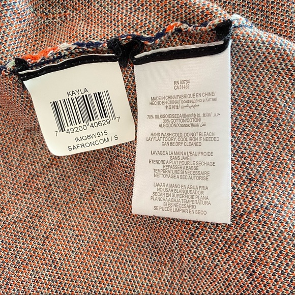 BCBGMAXAZRIA Kayla Silk Geometric Aztec Knit Dress Size small - Picture 9 of 10